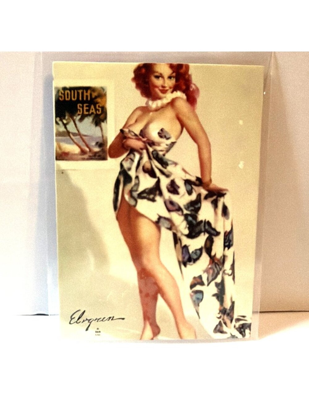 1993 Gil Elvgren Pinup Card 74 Fit To Be Tied Comic Image Calendar Art Man Cave